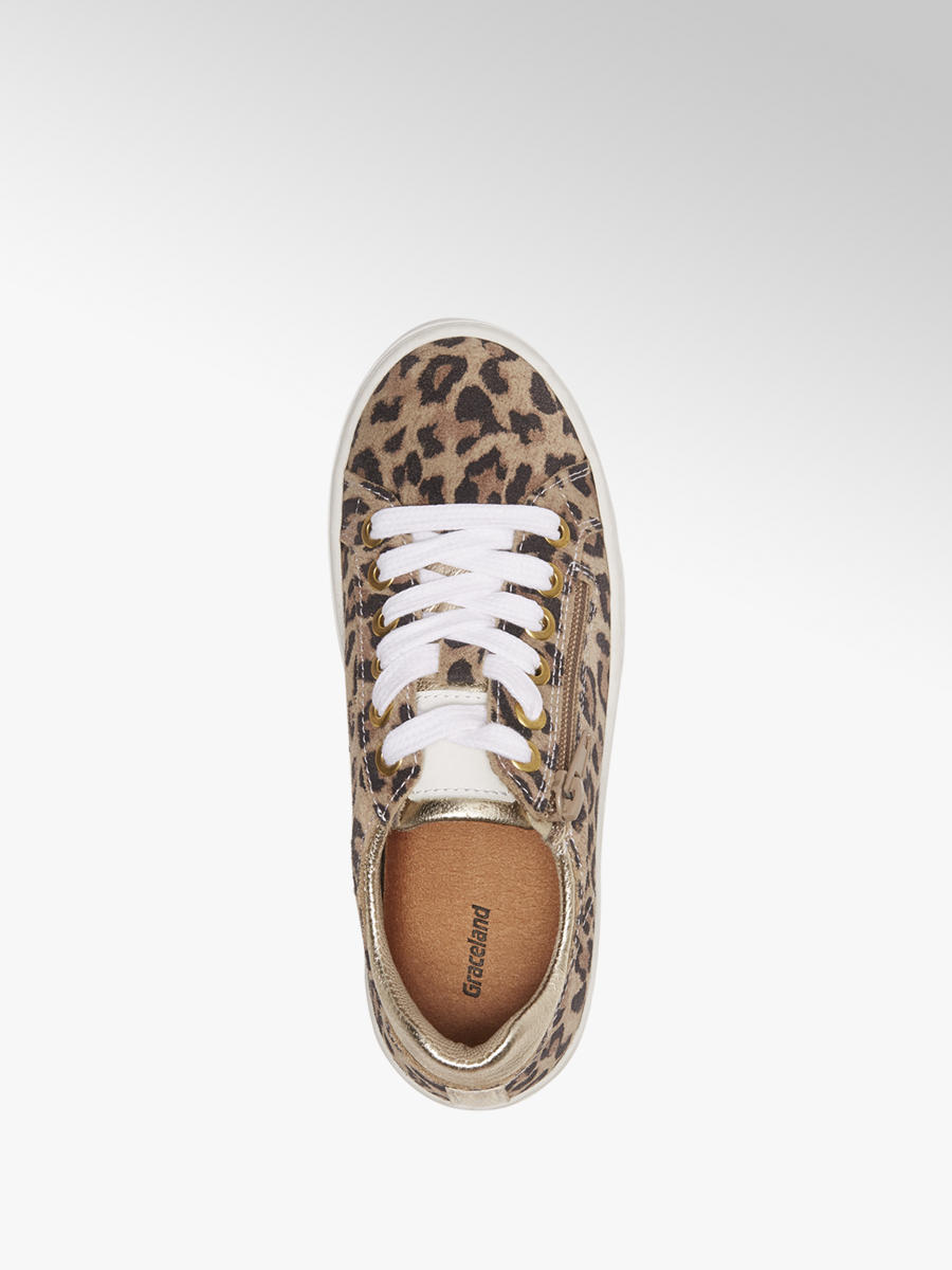 Graceland Bruine leren sneaker leopard Gratis Bezorgd Graceland Bruine sneaker leopard Gratis Bezorgd & Retour